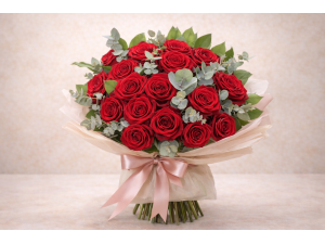 Buchet 17 Trandafiri rosii